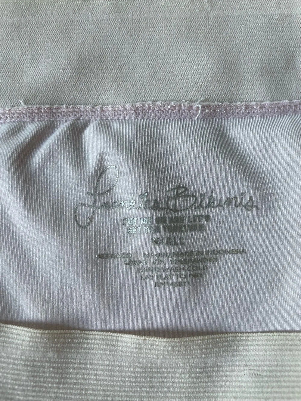 Frankie’s Bikinis Ribbed Two-Piece Bikini Set in Light Pink, size S